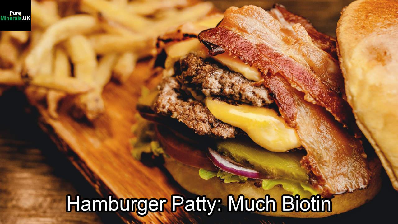 Hamburger patty – biotin-rich foods