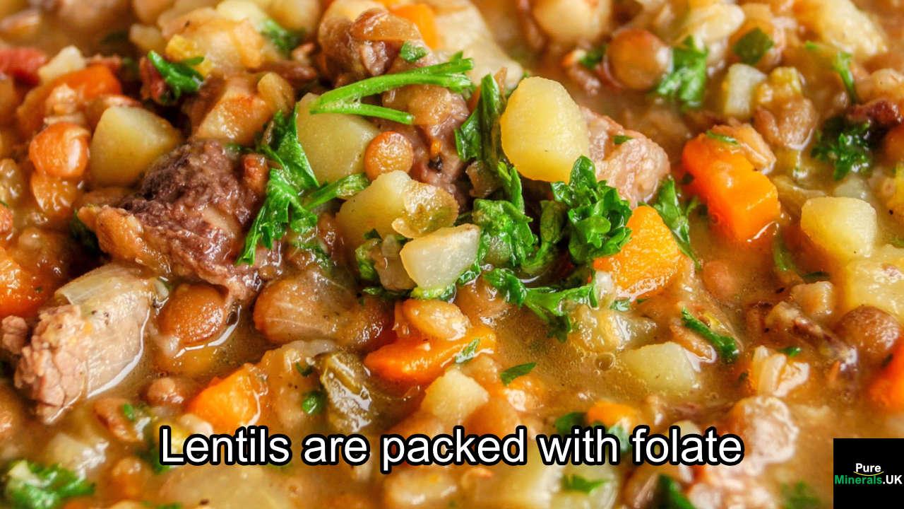 Lentils are rich in Folic Acid