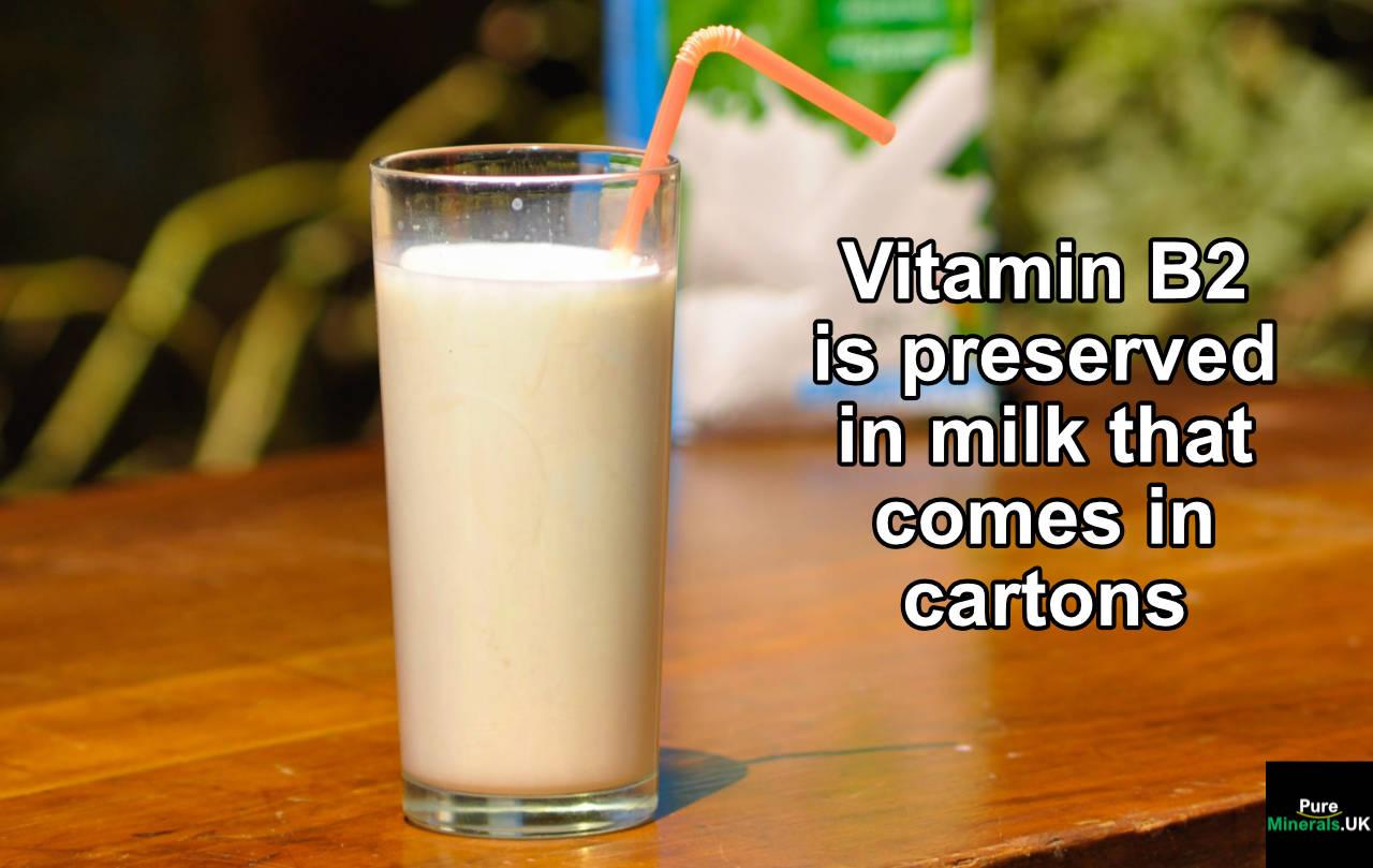 Milk cartons preserve riboflavin