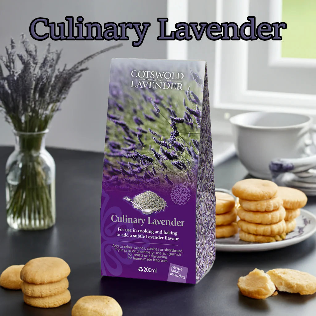 A packet of culinary lavender grains.