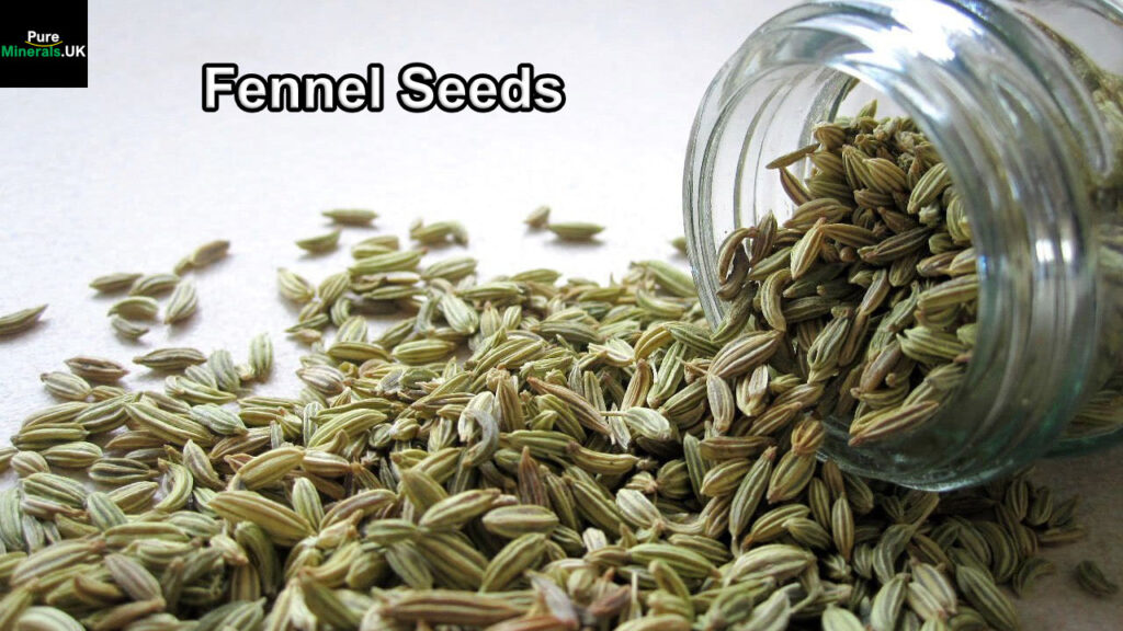 A toppled-over jar of fennel seeds.