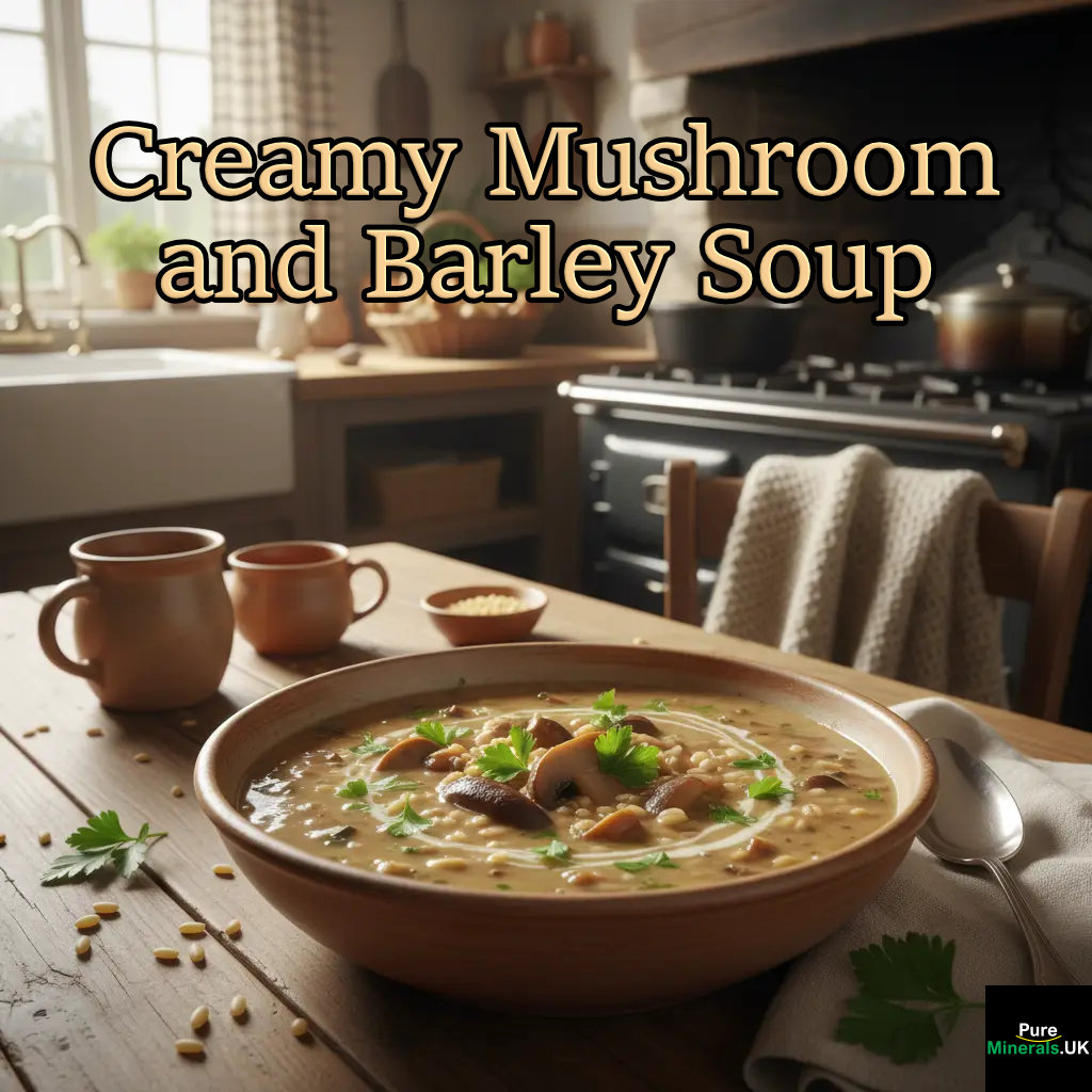 A picture of Creamy Mushroom and Barley Soup.