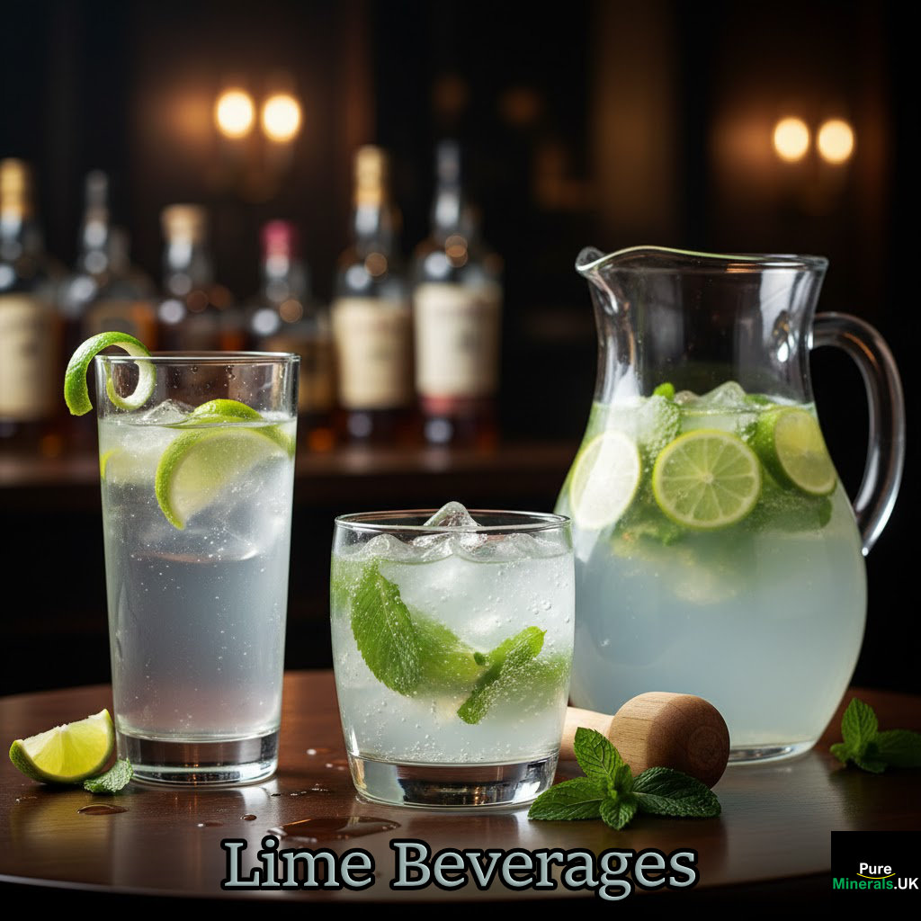 Lime beverages in a lounge setting.