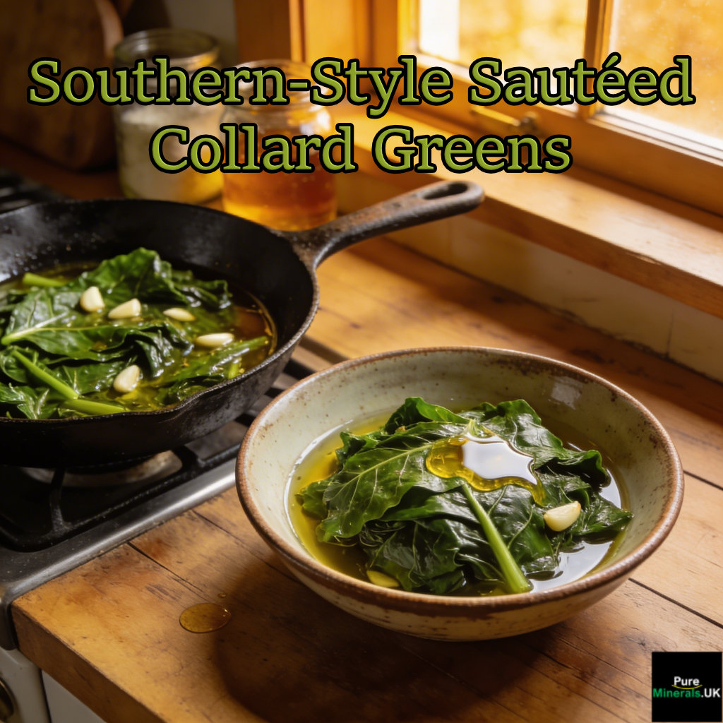 Southern-Style Sautéed Collard Greens in a Southern Kitchen.