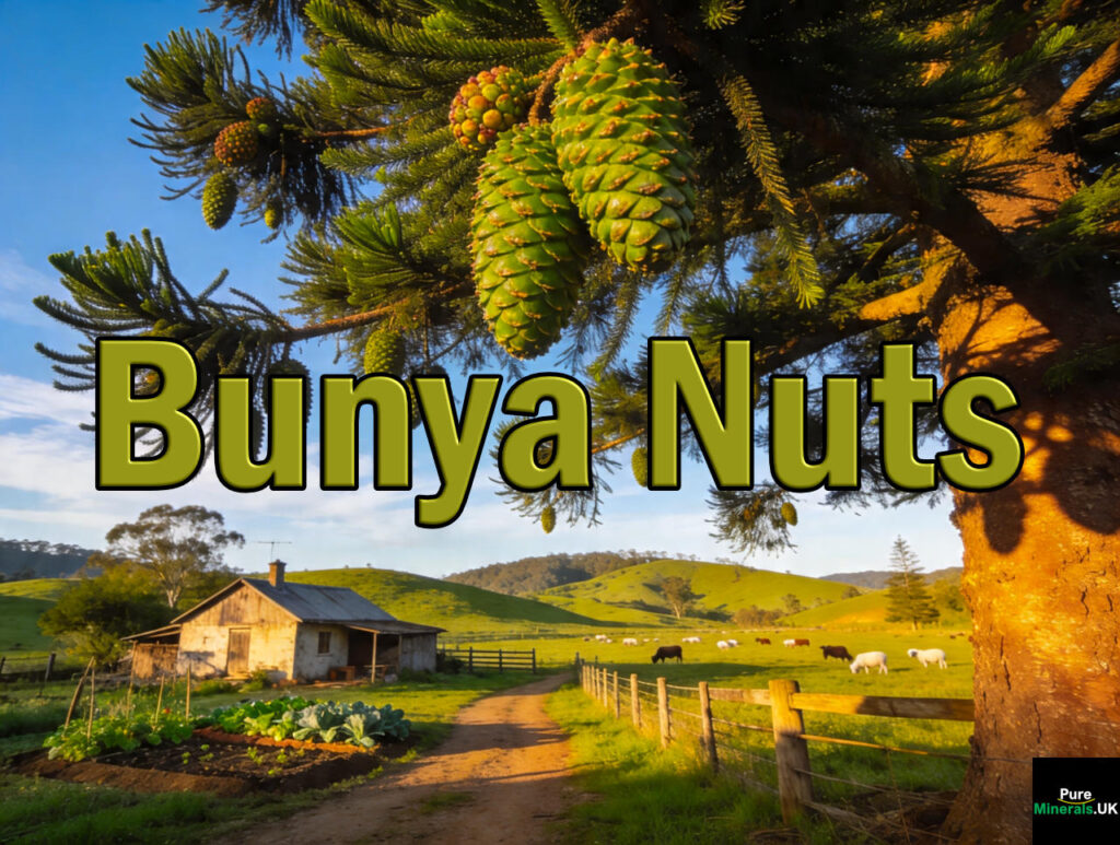 Bunya nuts are harvested from the native Bunya Pine (Araucaria bidwillii) in Queensland, Australia, a tree that has existed since the Jurassic period. While historically and culturally significant to Indigenous Australians who gathered for large festivals to share them, they are now grown by native food enthusiasts and small-scale farmers.