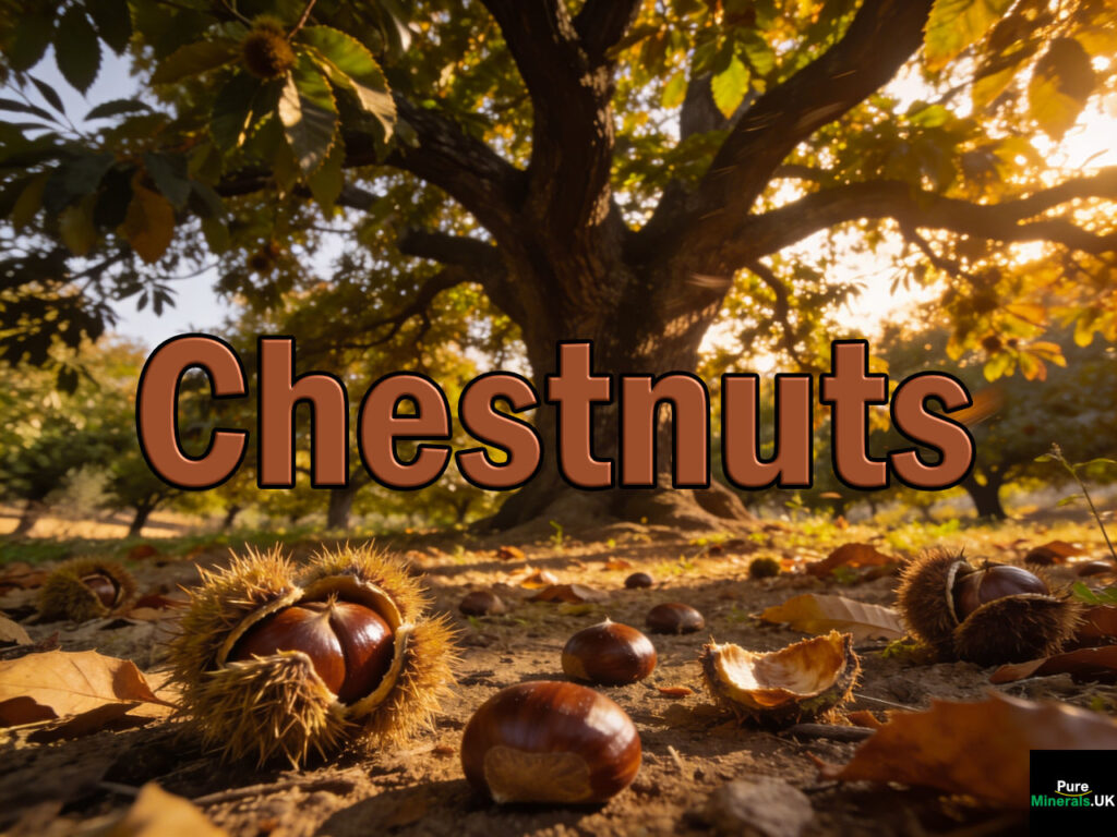 Turkey is a major grower and exporter of chestnuts (Castanea). A chestnut tree with fruits that have spiny outer husks that split open when mature typically have one to three glossy brown nuts and fall to the ground.
