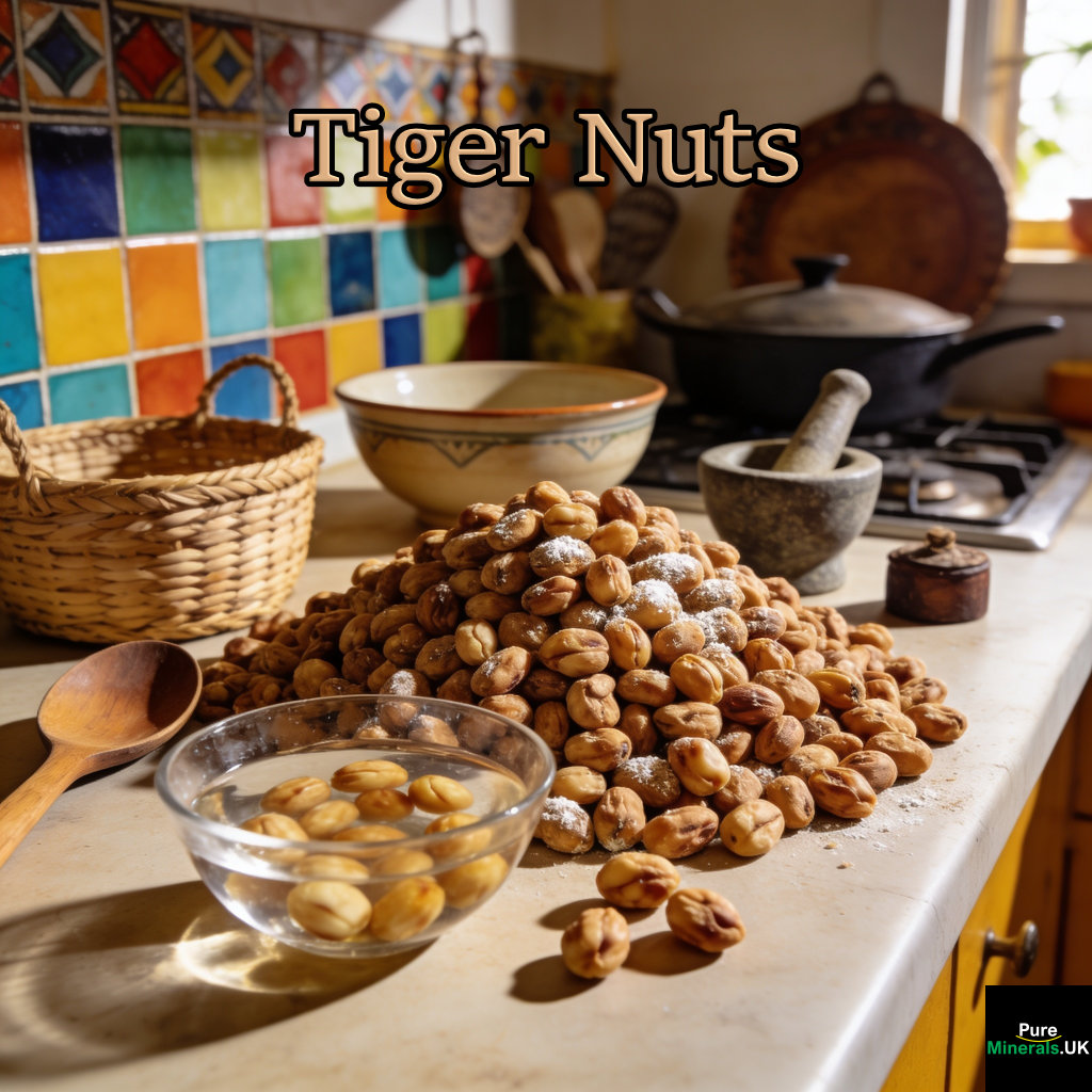 A pile of Tiger nuts in a Nigerian kitchen.