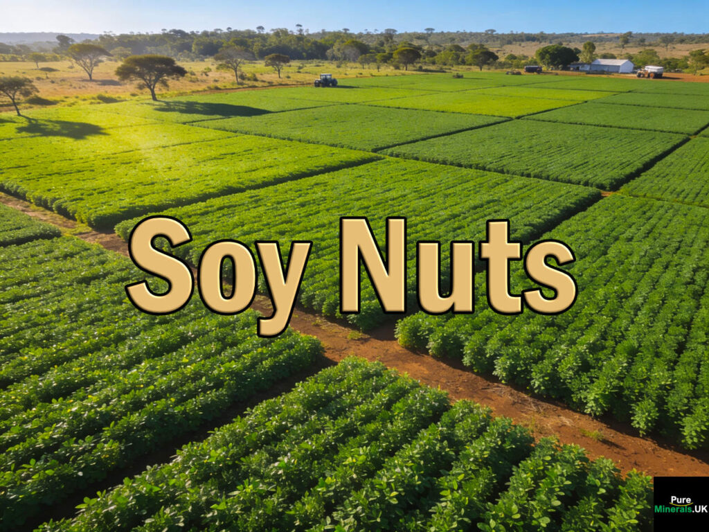 Soybeans, which when roasted are called soy nuts, are widely cultivated on farms in Brazil, the world's largest producer and exporter of the crop. Millions of hectares, particularly in the Center-West region (Mato Grosso, Goiás, Mato Grosso do Sul) and the Cerrado savanna, are dedicated to large-scale soybean farming.